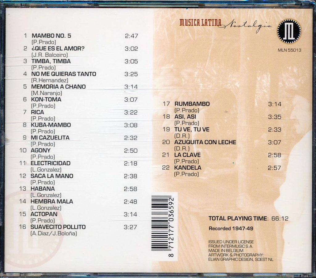 Perez Prado Y Su Orquestra - El Rey Del Mambo (22 tracks) Music CD