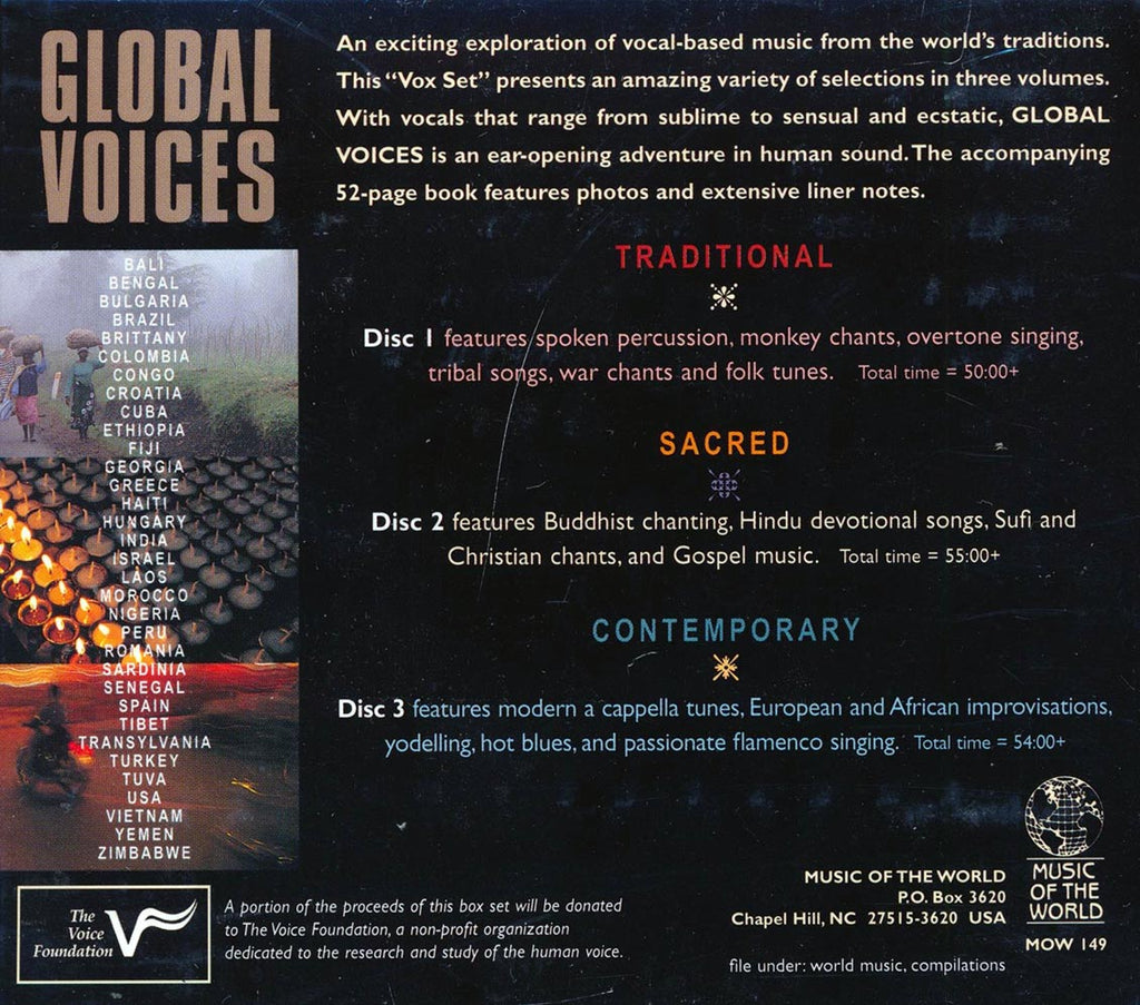 Various - Global Voices: Traditional, Sacred And Contemporary Vocal Music (incl. large booklet) Music CD