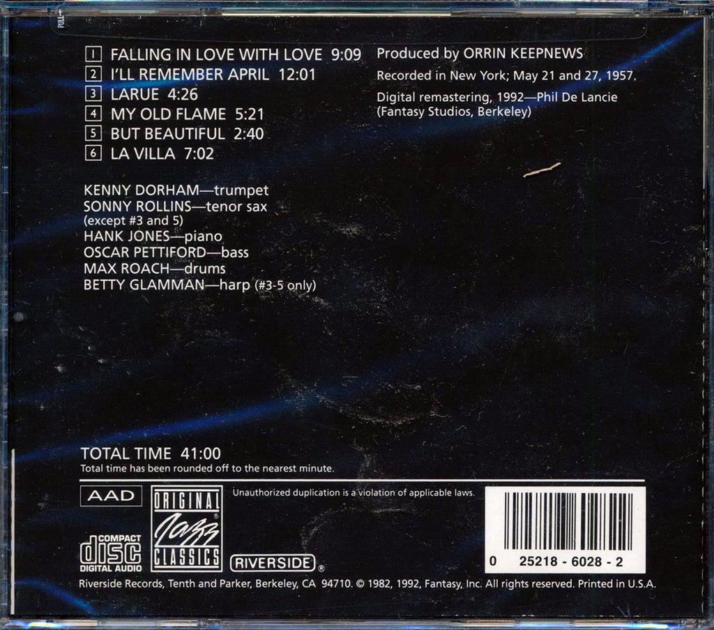 Kenny Dorham, Sonny Rollins - Jazz Contrasts (remastered) Music CD