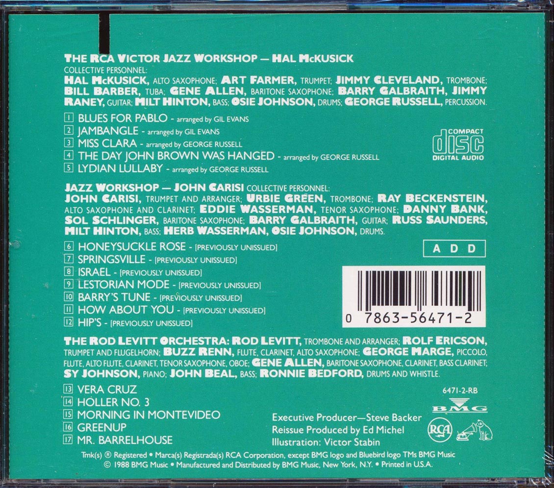 The RCA Victor Jazz Workshop - The Arrangers (marked/ltd stock) Music CD