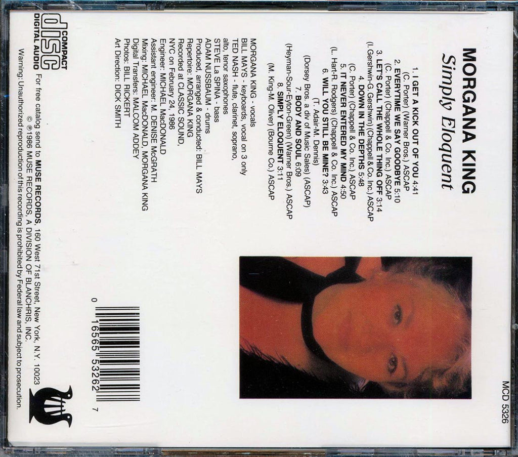 Morgana King - Simply Eloquent Music CD