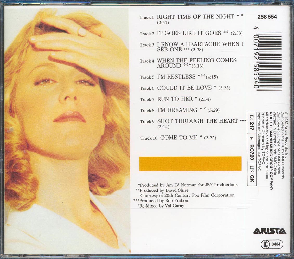 Jennifer Warnes - Best Of Jennifer Warnes Music CD