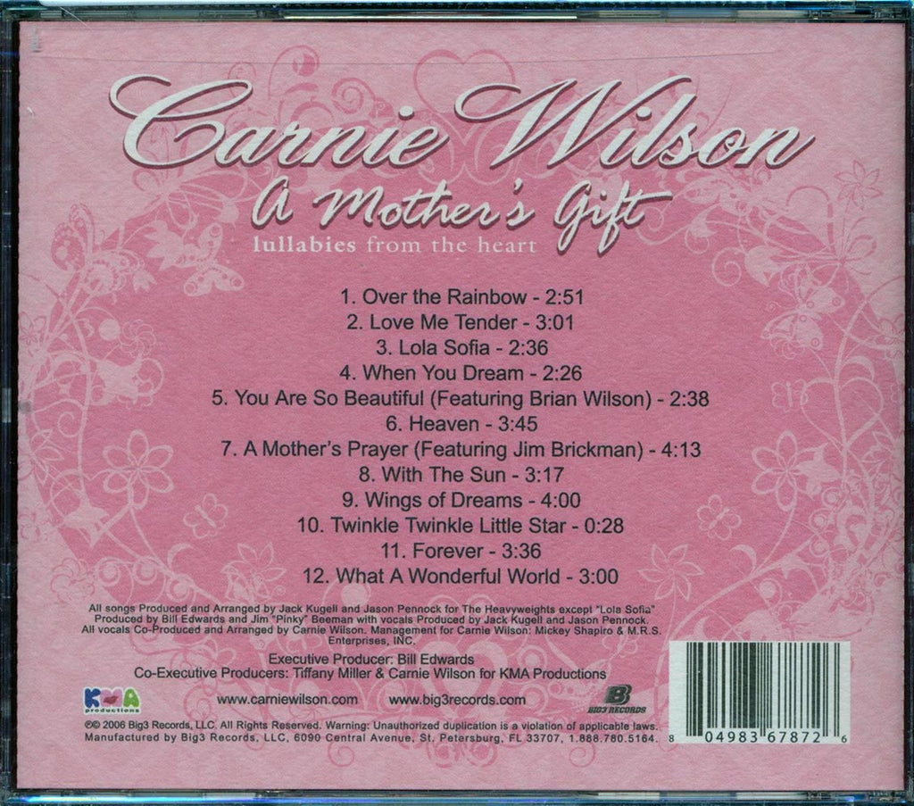 Carnie Wilson - Mother's Gift: Lullibies From The Heart Music CD