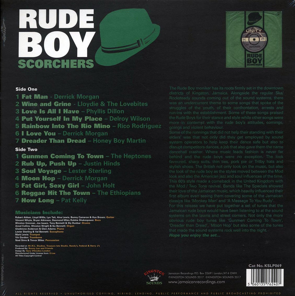 Phyllis Dillon, Lester Sterling, Rico Rodriguez, The Heptones, Etc. - Rude Boy Scorchers (180g) Vinyl Record