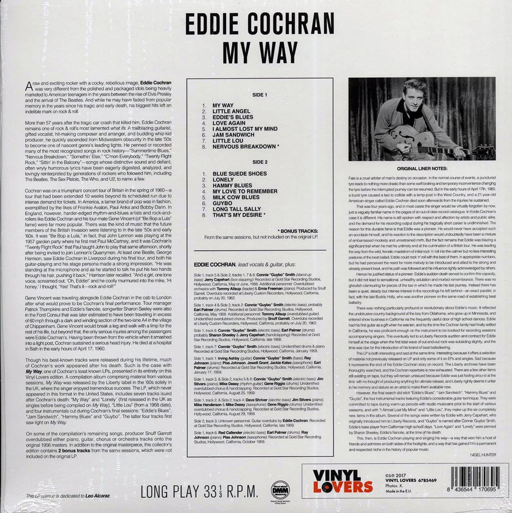Eddie Cochran - My Way (+2 bonus tracks) (ltd. ed.) (180g) Vinyl Record