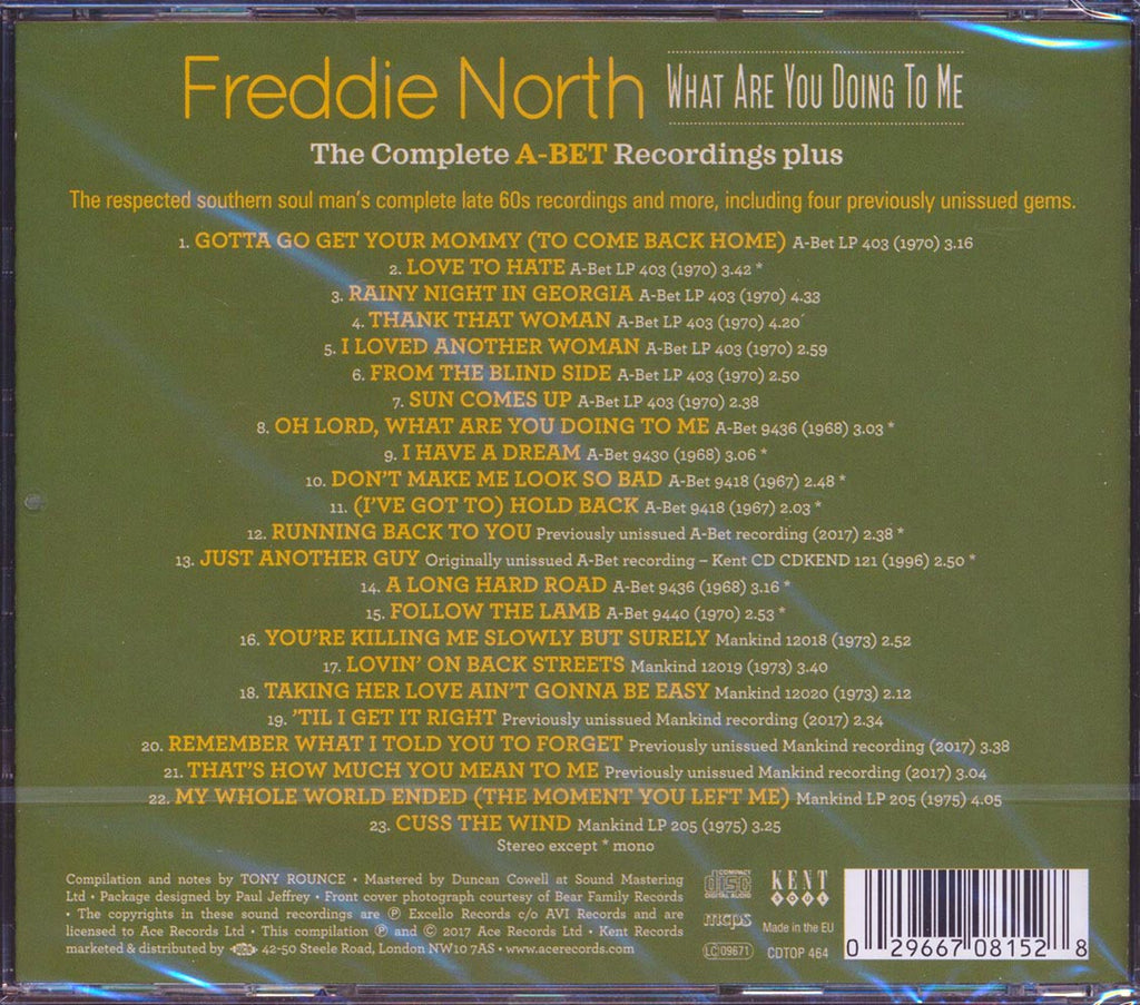 Freddie North - What Are You Doing To Me: The Complete A-Bet Recordings Plus (23 tracks) (incl. large booklet) (remastered) Music CD