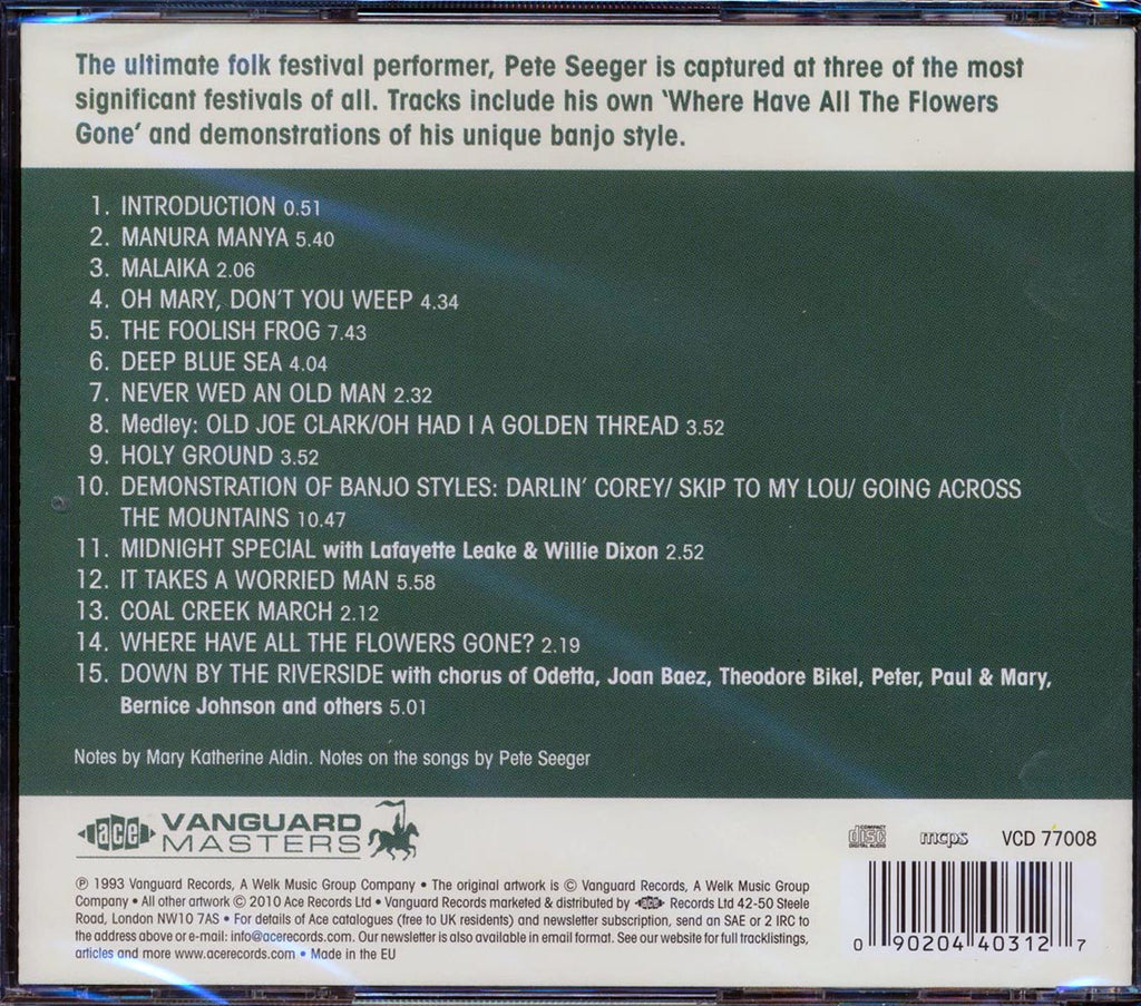 Pete Seeger - Live At Newport: Newport Folk Festival Classics (remastered) Music CD