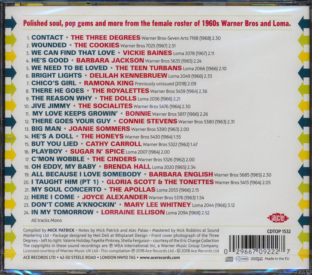 Connie Stevens, The Cookies, The Teen Turbans, Etc. - She's A Doll! Warner Bros.' Feminine Side (24 tracks) (incl. large booklet) (remastered) Music CD