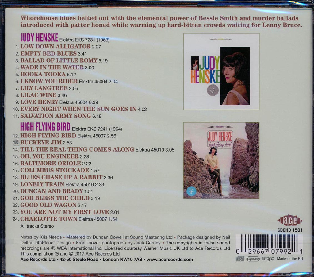 Judy Henske - The Elektra Albums (2 albums on 1 CD) (24 tracks) (incl. large booklet) (remastered) Music CD