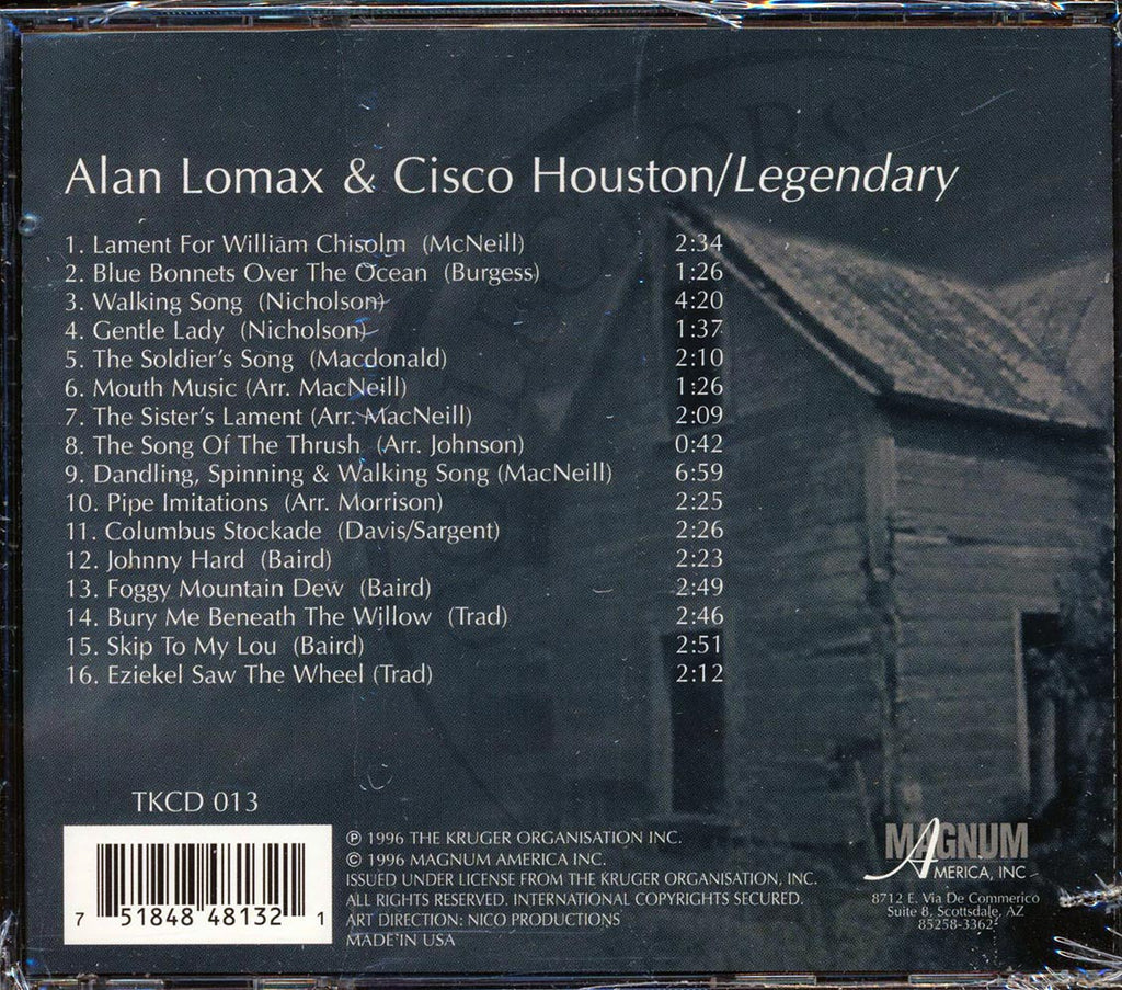 Alan Lomax, Cisco Houston - Legendary (marked/ltd stock) Music CD