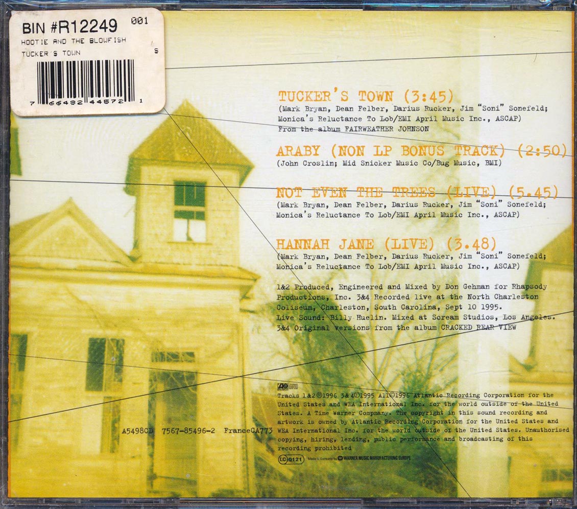 Hootie & The Blowfish - Tucker's Town Music CD