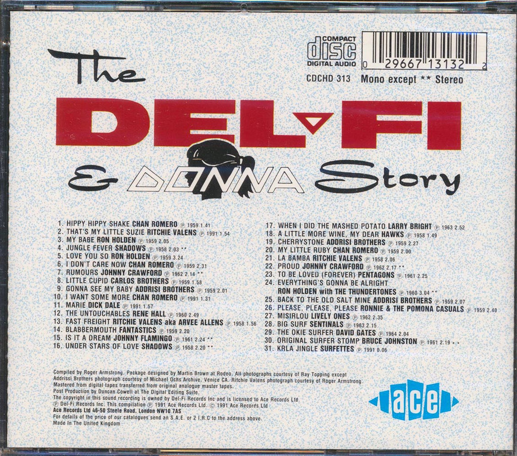 Ritchie Valens, Chan Rmoero, Ron Holden, Dick Dale, Etc. - The Del-Fi & Donna Story Music CD