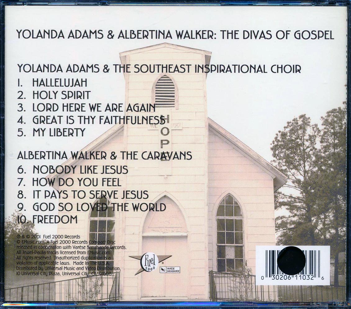 Yolanda Adams & Albertina Walker - The Divas Of Gospel (marked/ltd stock) Music CD