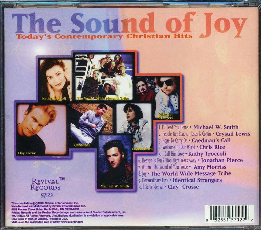 Michael W Smith, Crystal Lewis, Chris Rice, Etc. - The Sound Of Joy: Today's Contemporary Christian Hits Music CD