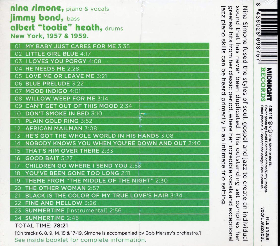 Nina Simone - Classic Hits (24 tracks) (incl. large booklet) Music CD
