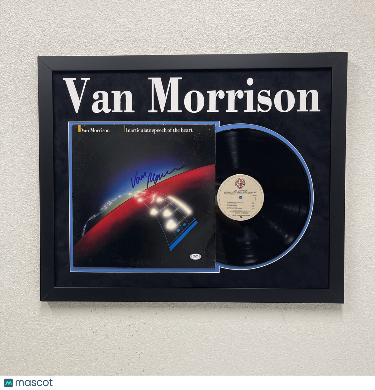 Van Morrison signed Inarticulate Speech of the Heart Vinyl Custom Framed PSA Aut