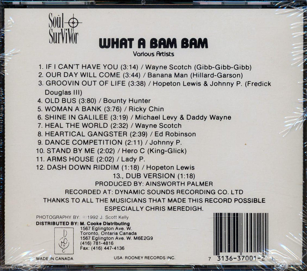 Banana Man, Bounty Hunter, Hopeton Lewis, Johnny P, Etc. - What A Bam Bam! (Bam Bam/Murder She Wrote Rhythm) Music CD