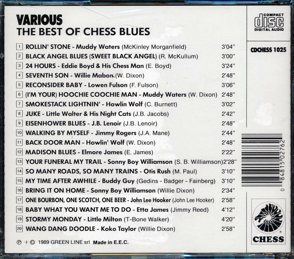 Muddy Waters, Jimmy Rogers, Eddie Boyd, Koko Taylor, Etc. - The Best Of Chess Blues (20 tracks) Music CD