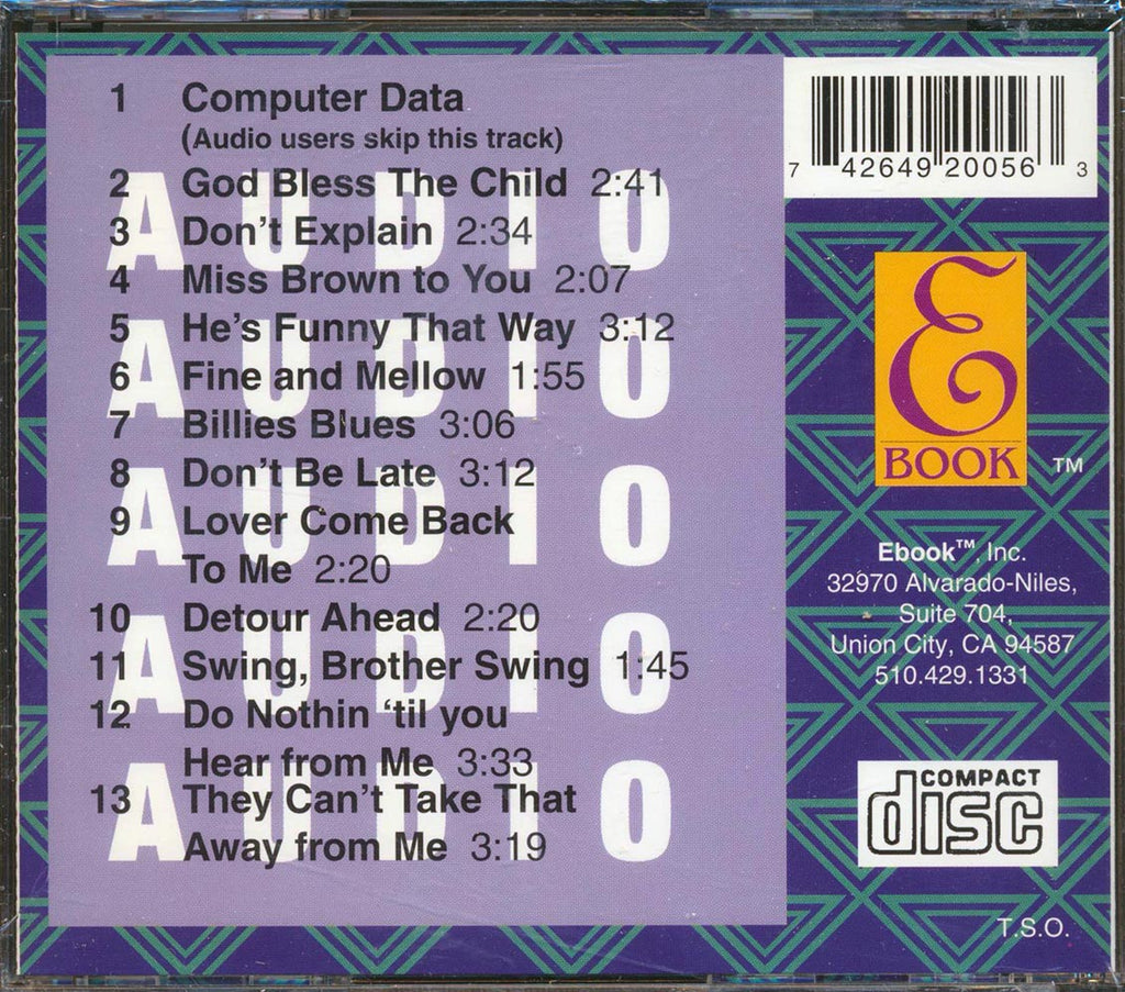 Billie Holiday - Billie Holiday Music CD