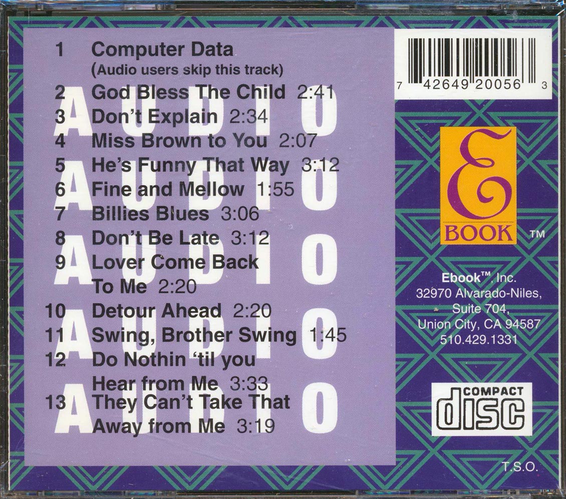 Billie Holiday - Billie Holiday Music CD