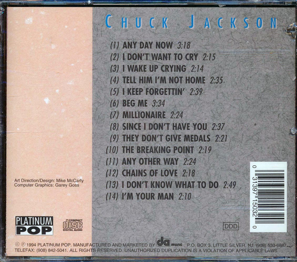 Chuck Jackson - Platinum Pop Best Of Series Presents Chuck Jackson Music CD