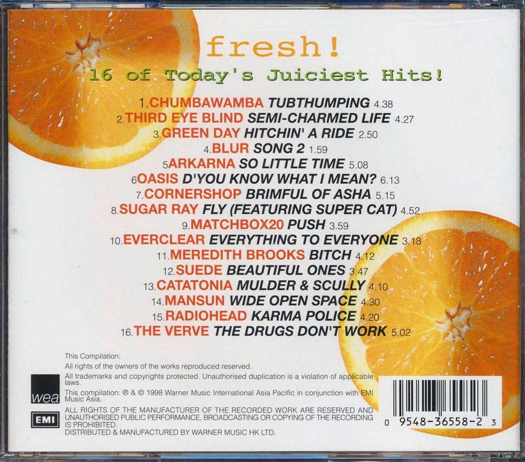 Green Day, Blur, Chumbawamba, Third Eye Blind, Radiohead, Etc. - Fresh! 16 Of Today's Juiciest Hits! Music CD