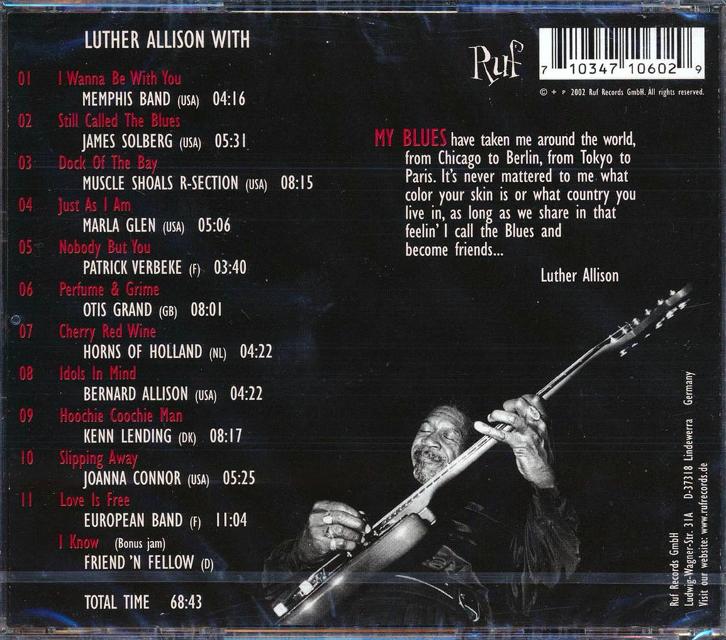 Luther Allison & Friends - Pay It Forward (incl. 8-page booklet) Music CD