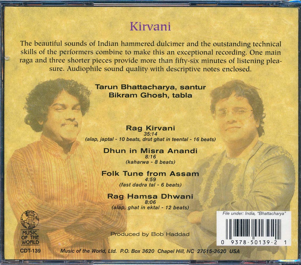 Tarun Bhattacharya - Kirvani Music CD