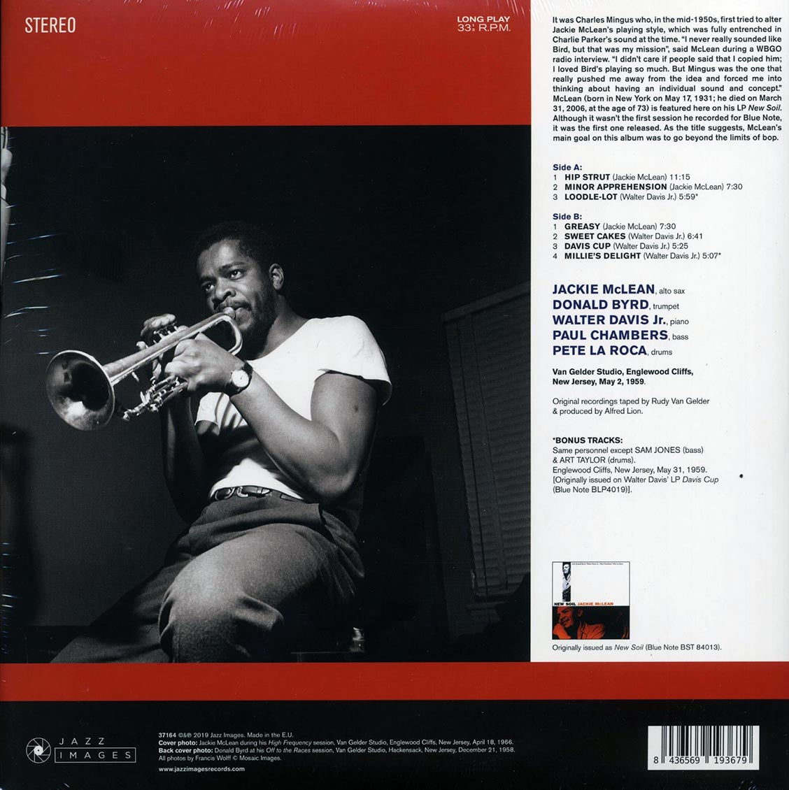 Jackie McLean - New Soil (+bonus track) (ltd. ed.) (180g) Vinyl Record