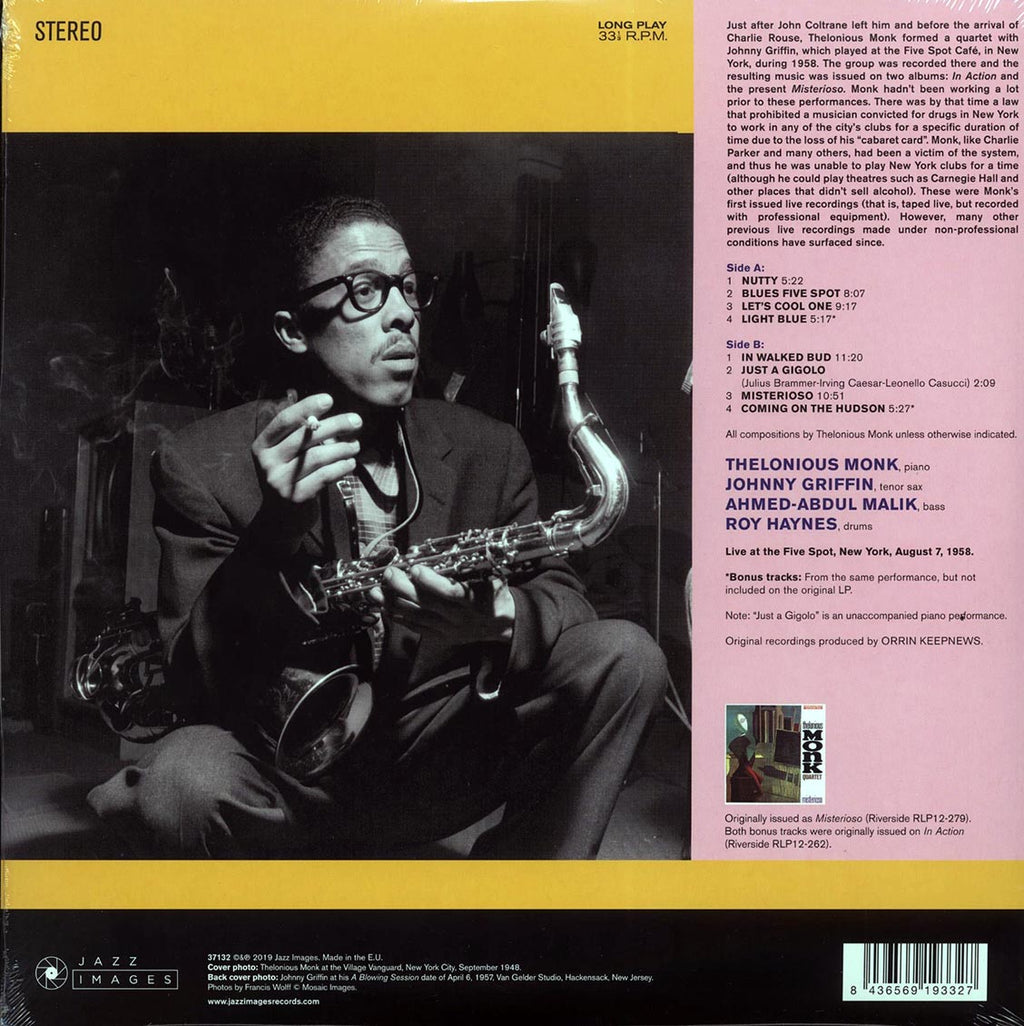 Thelonious Monk - Misterioso (+2 bonus tracks) (ltd. ed.) (180g) Vinyl Record