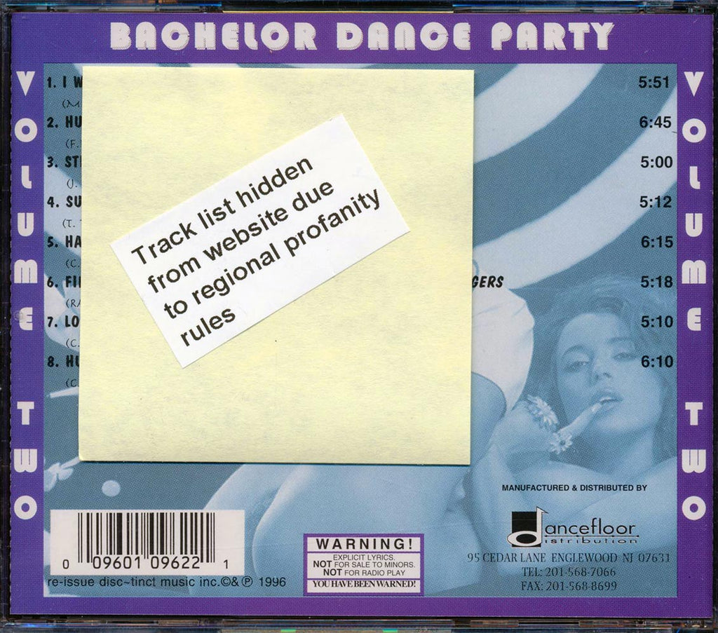 Various - Bachelor Dance Party Volume 2 (Explicit) Music CD