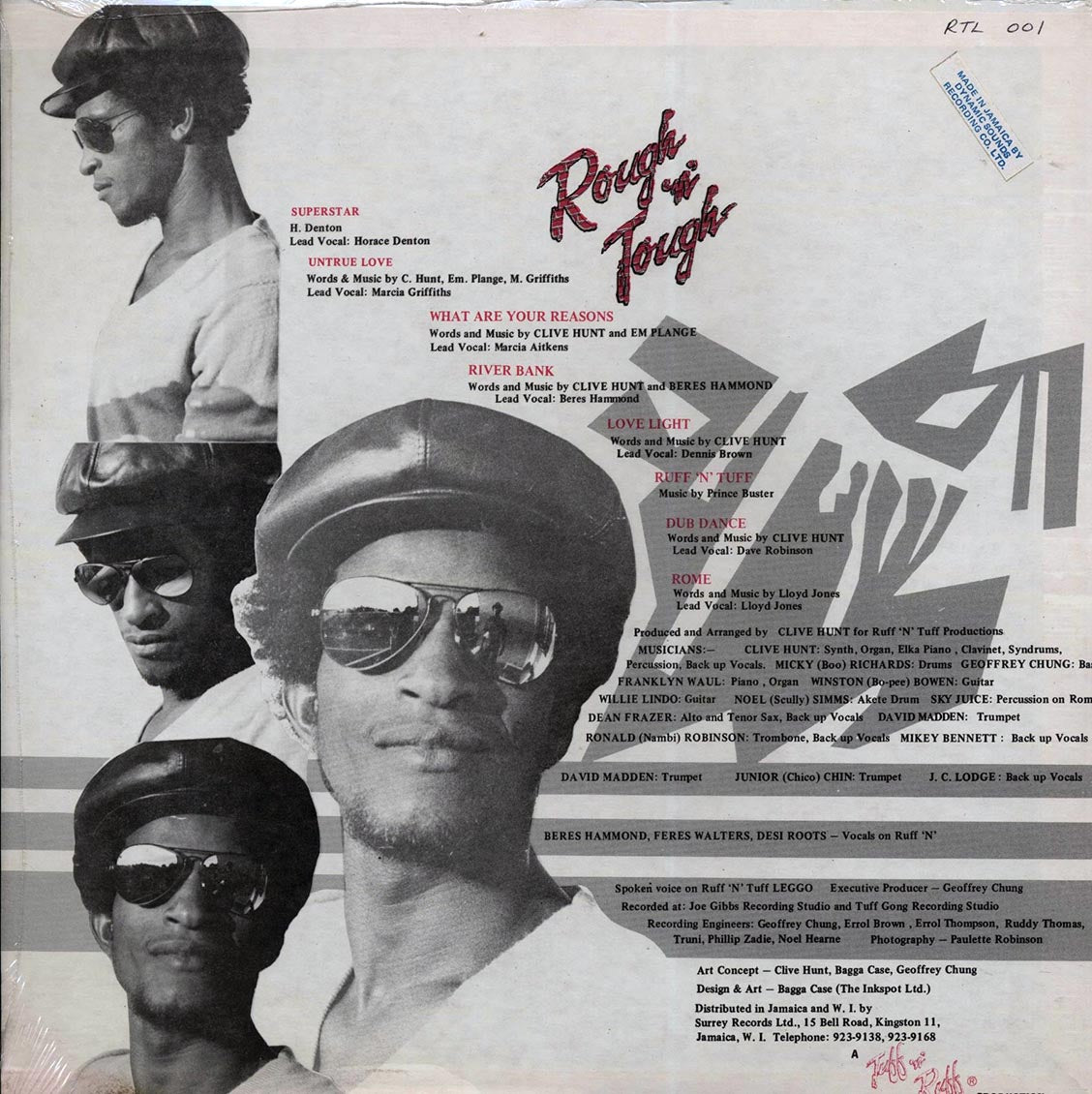 Dennis Brown, Dave Robinson, Beres Hammond, Lloyd Jones, Etc. - Clive Hunt Ruff N Tuff (Jamaica press) (orig. press) Vinyl Record