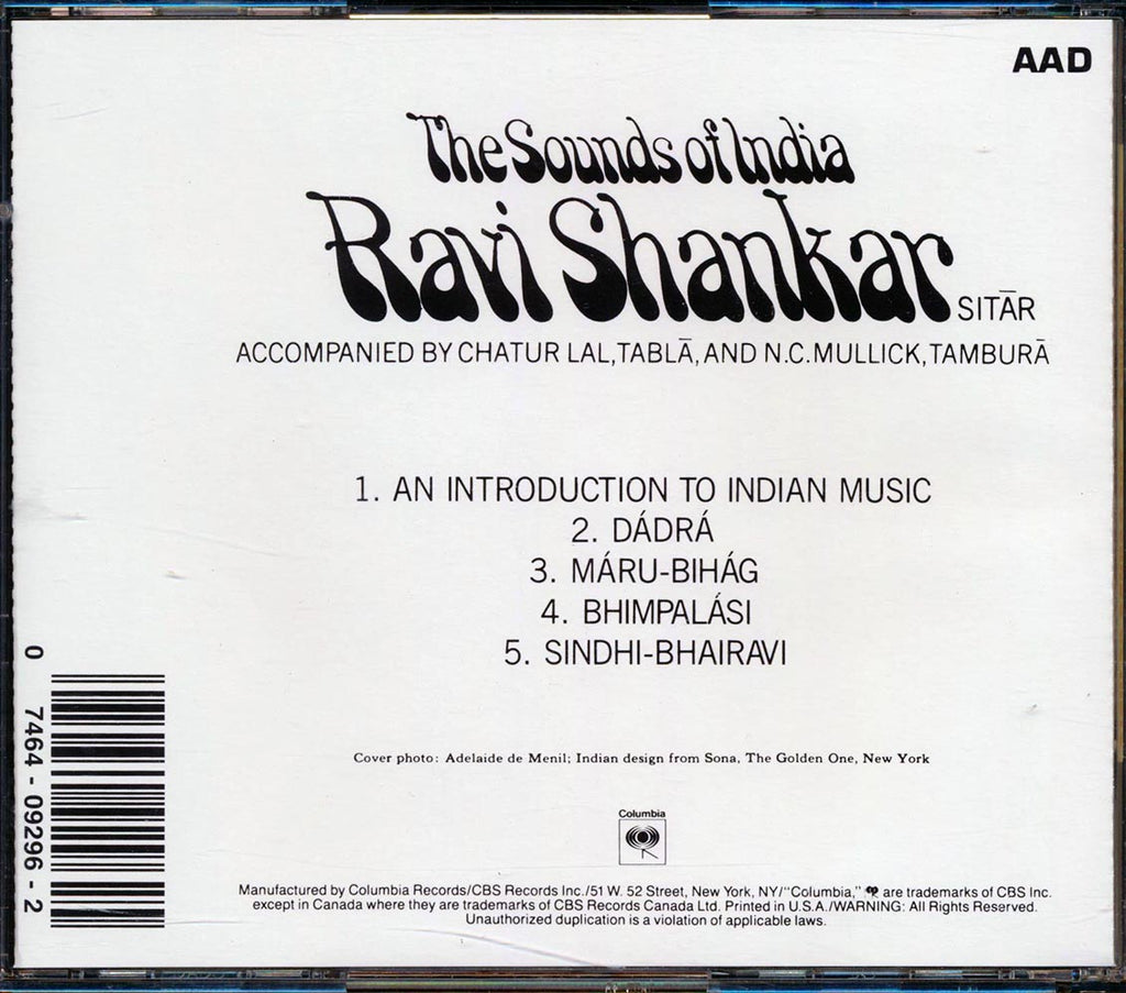 Ravi Shankar - The Sounds Of India Music CD