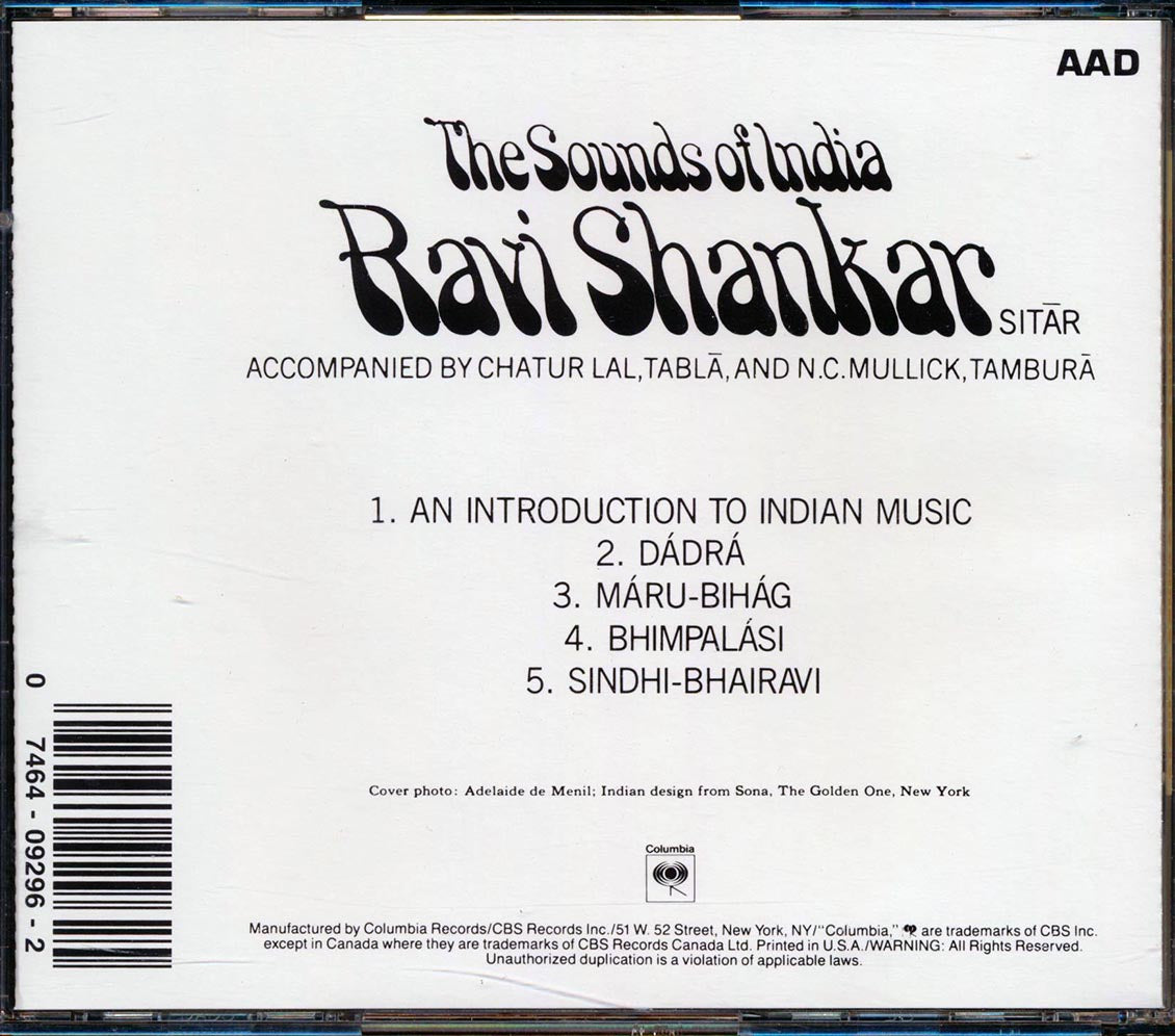 Ravi Shankar - The Sounds Of India Music CD