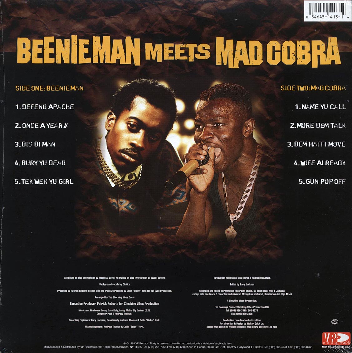Beenie Man, Mad Cobra - Beenie Man Meets Mad Cobra (orig. press) Vinyl Record