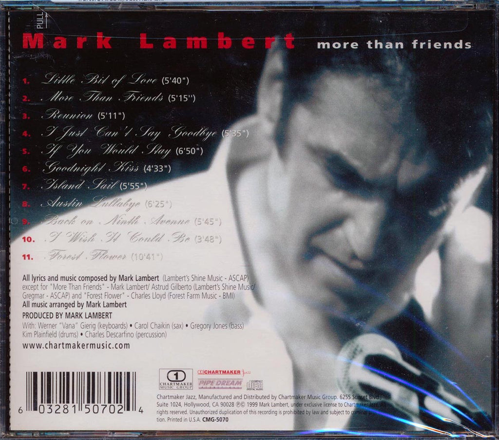 Mark Lambert - More Than Friends Music CD