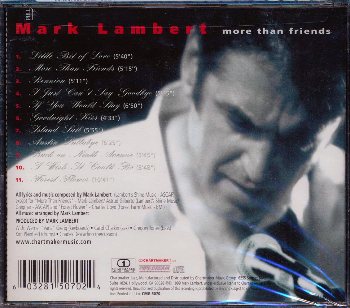 Mark Lambert - More Than Friends Music CD