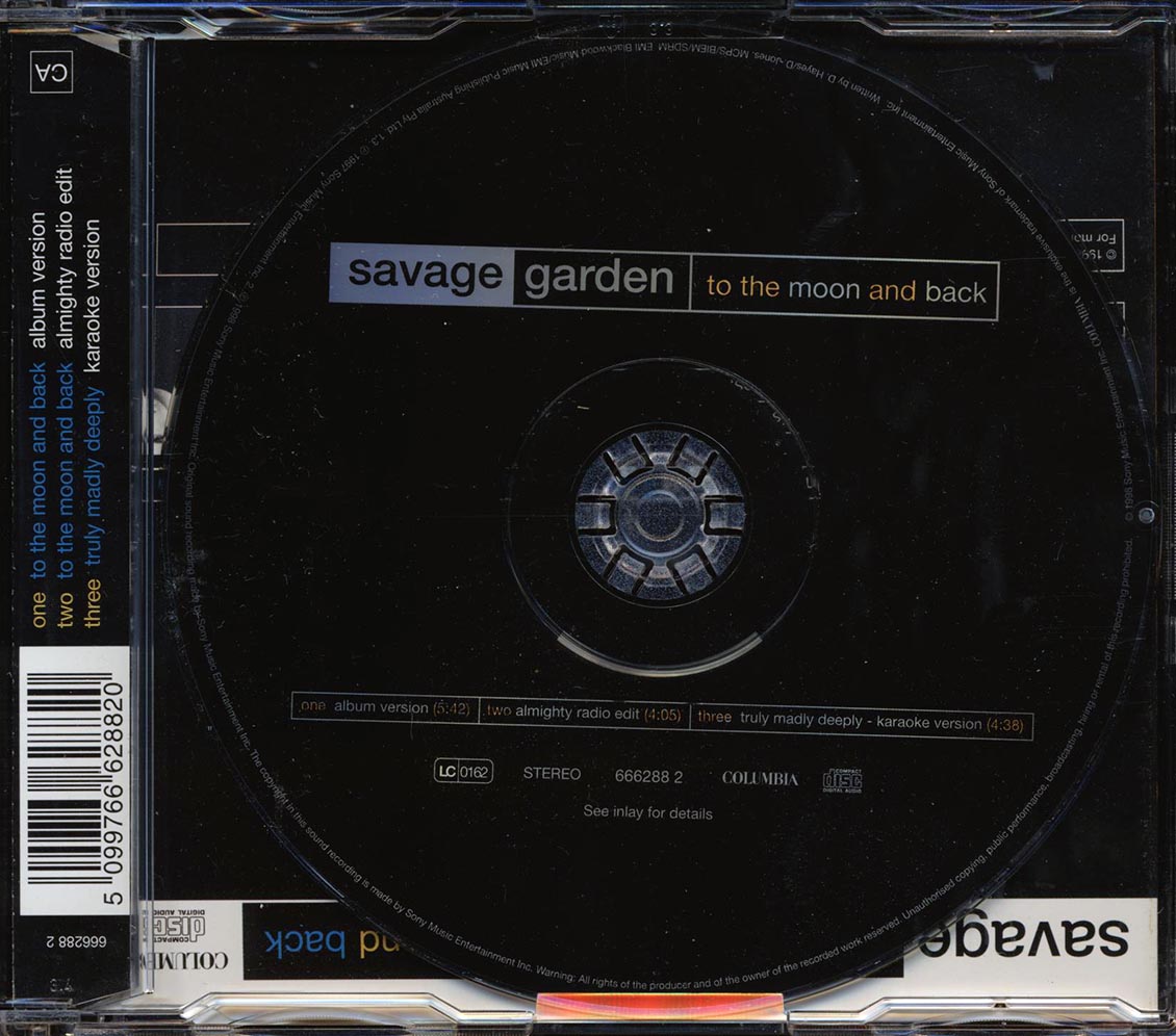 Savage Garden - To The Moon And Back Music CD