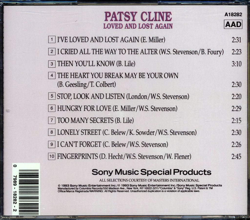 Patsy Cline - Loved And Lost Again Music CD