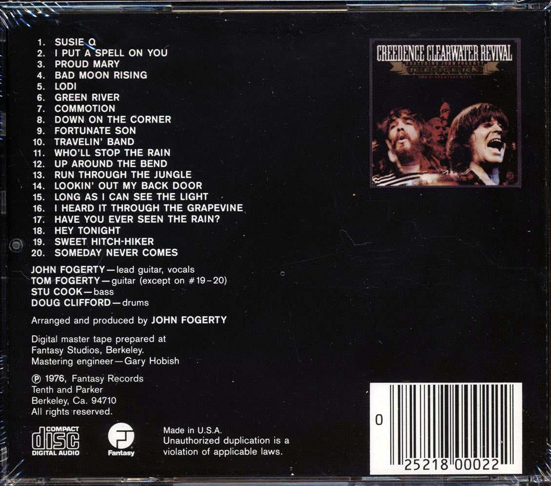 Creedence Clearwater Revival - Chronicle: The 20 Greatest Hits (20 tracks) Music CD