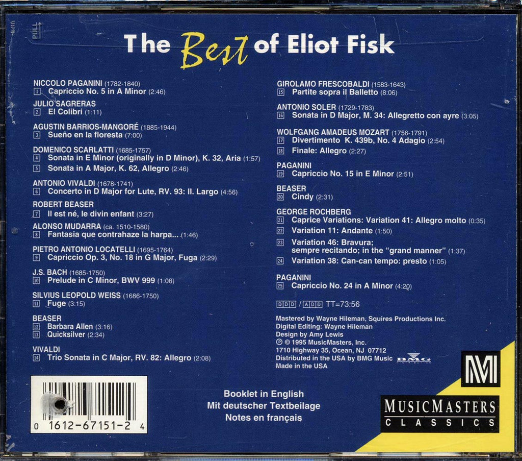 Eliot Fisk - The Best Of Eliot Fisk (marked/ltd stock) Music CD