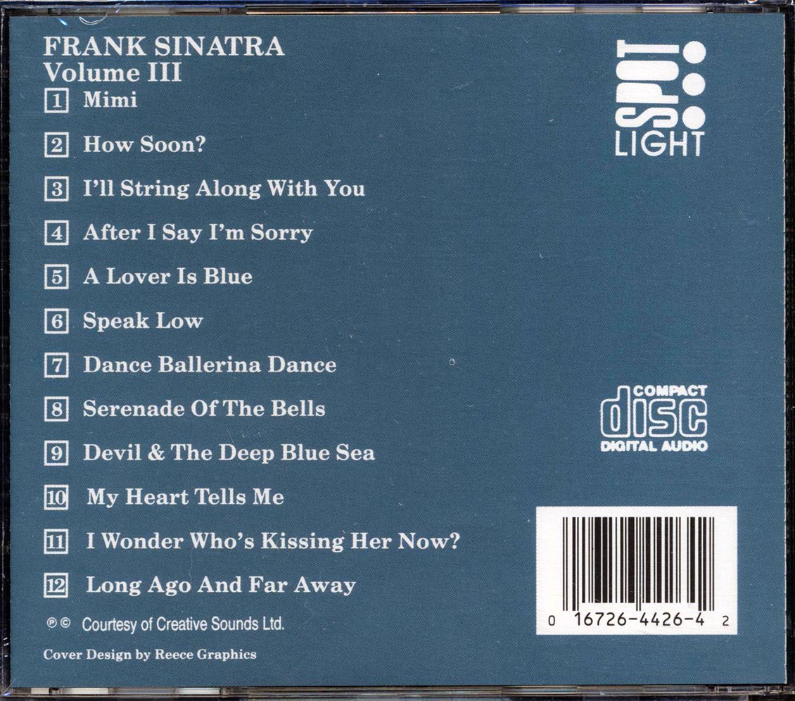 Frank Sinatra - My Heart Tells Me Volume 3 Music CD