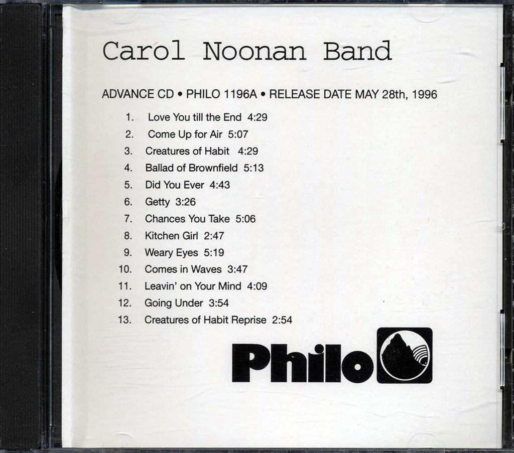 Carol Noonan Band - Noonan Building & Wrecking ADVANCE CD Music CD