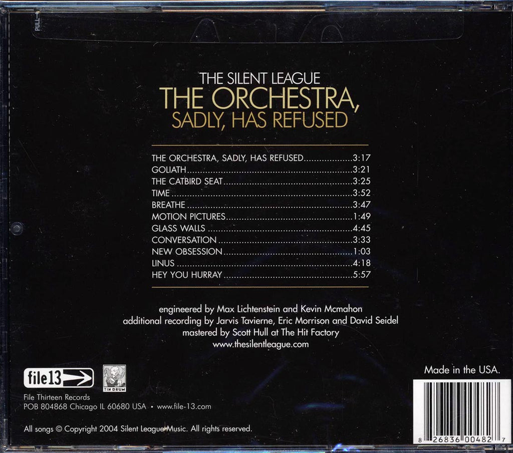 The Silent League - The Orchestra, Sadly, Has Refused Music CD