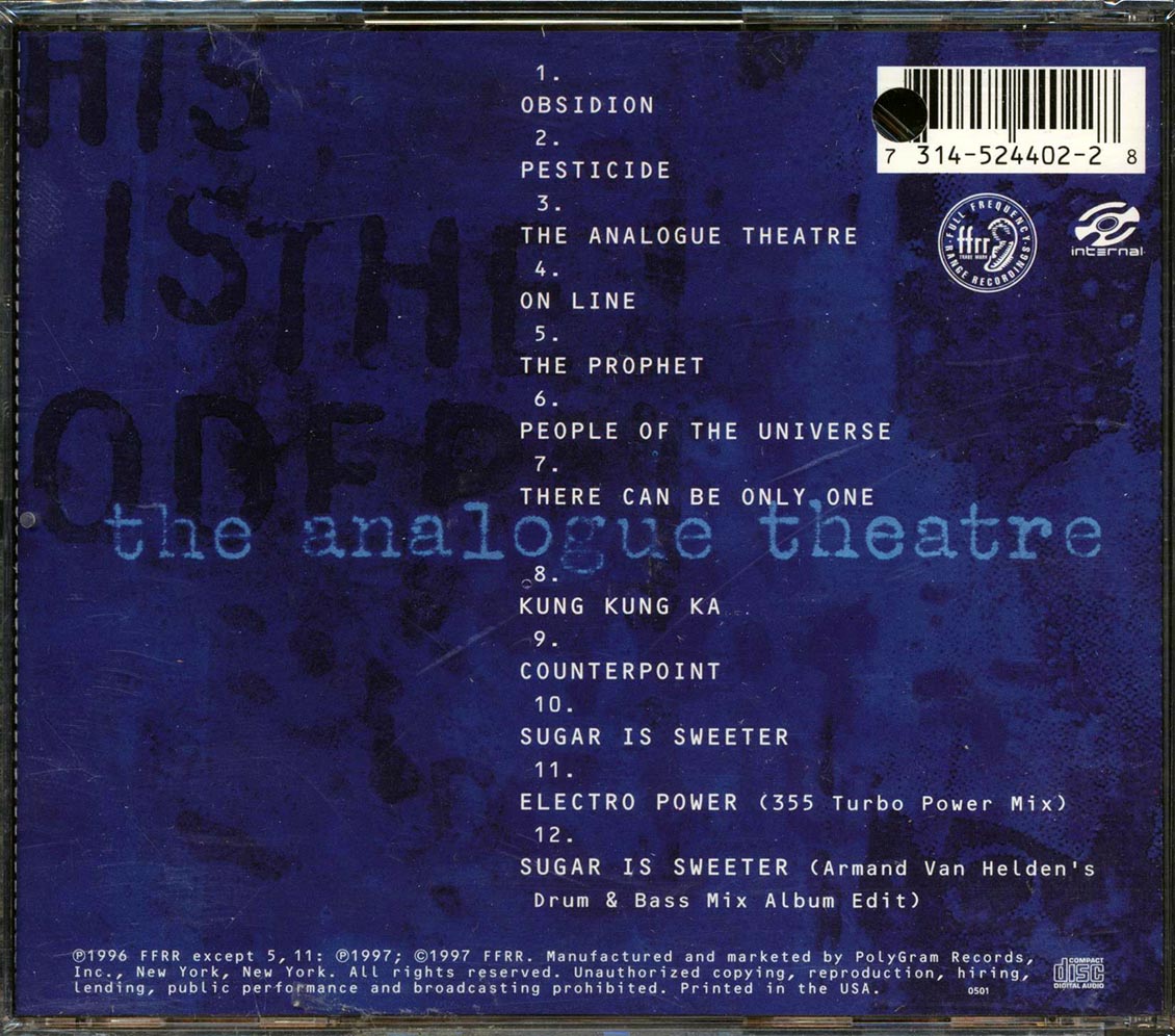CJ Bolland - The Analogue Theatre (marked/ltd stock) Music CD