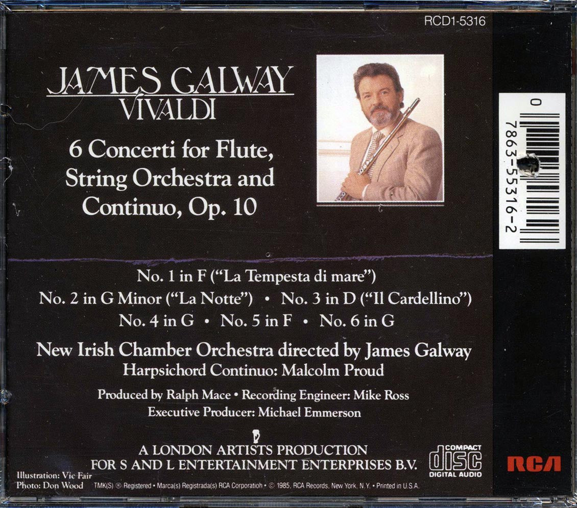 James Galway, Vivaldi - 6 Concerti, Op. 10 (marked/ltd stock) Music CD