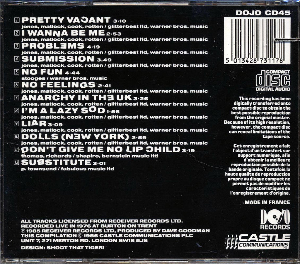 The Pistols - The Original Pistols Live (marked/ltd stock) Music CD