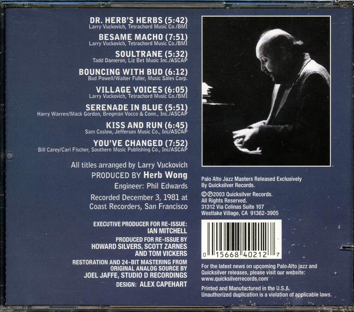 Larry Vuckovich - City Sounds, Village Voices (marked/ltd stock) Music CD