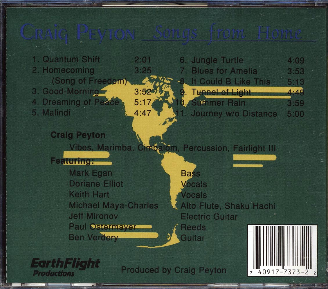 Craig Peyton - Songs From Home Music CD