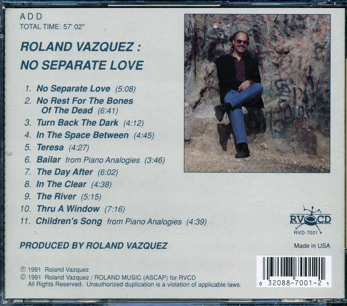 Roland Vazquez - No Separate Love Music CD